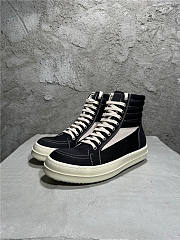 Rick Owens DRKSHDW Vintage Black Canvas High Top Sneakers - 6