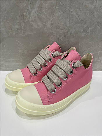 Rick Owens Jumbo Lace Recycled Puffer Low Canvas Pink