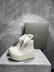 Rick Owens Mega Bumper Geobasket High Patent White - 2