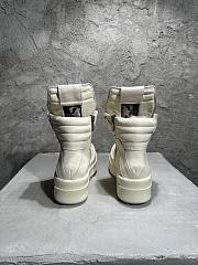 Rick Owens Mega Bumper Geobasket High Patent White - 3