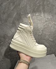 Rick Owens Mega Bumper Geobasket High Patent White - 5