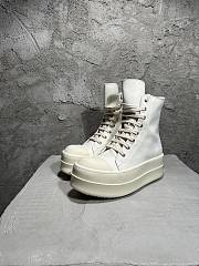 Rick Owens Mega Bumper High-top Patent White - 1