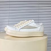 Rick Owens Panelled Leather Sneakers White - 6