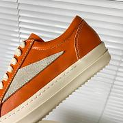 Rick Owens Panelled Leather Sneakers Orange - 5