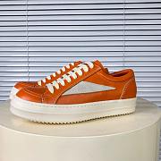 Rick Owens Panelled Leather Sneakers Orange - 4