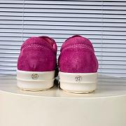 Rick Owens Panelled Velvet Sneakers Pink - 5