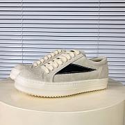 Rick Owens Panelled Velvet Sneakers Beige - 5