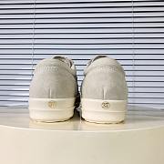 Rick Owens Panelled Velvet Sneakers Beige - 4