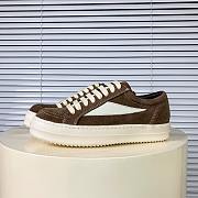 Rick Owens Panelled Velvet Sneakers Brown - 3