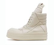 Rick Owens Mega Bumper Geobasket High Patent White - 1