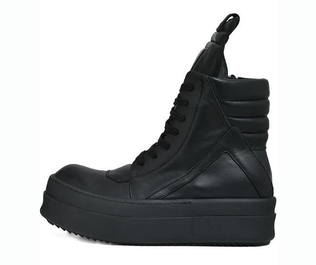 Rick Owens Mega Bumper Geobasket High Patent Black - 1