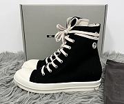 Rick Owens Ramones High Black Canvas Shoes - 1