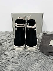 Rick Owens Ramones High Black Canvas Shoes - 6