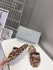 Balenciaga Furry Slide Leopard  - 3