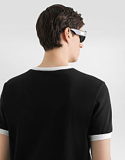 Dolce Gabban T-shirt with Flock Print Black - 5