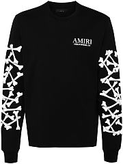 AMIRI BONES STACKED LONG SLEEVE TEE BLACK - 4