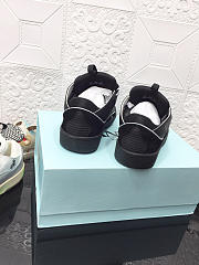 Lanvin Curb Lace-up Sneakers Black White - 3