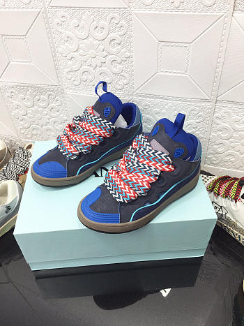 Lanvin Curb Lace-up Sneakers Blue