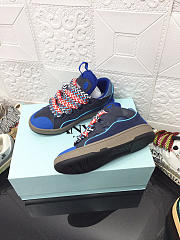 Lanvin Curb Lace-up Sneakers Blue - 6