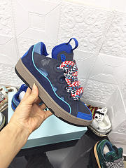 Lanvin Curb Lace-up Sneakers Blue - 4
