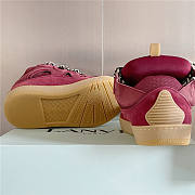 Lanvin Curb Lace-up Sneakers Burgundy - 3