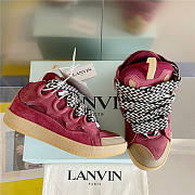 Lanvin Curb Lace-up Sneakers Burgundy - 2