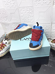 Lanvin Curb Lace-up Sneakers Blue Red - 3