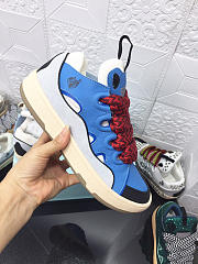 Lanvin Curb Lace-up Sneakers Blue Red - 5