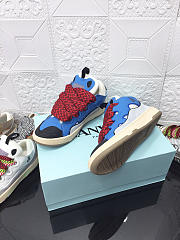 Lanvin Curb Lace-up Sneakers Blue Red - 6