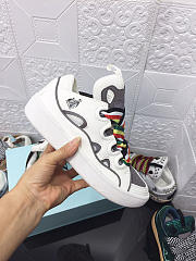 Lanvin Curb Lace-up Sneakers Grey White - 6