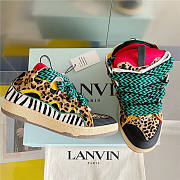 Lanvin Curb Lace-up Sneakers Leopard Print Panelled - 3