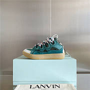 Lanvin Curb Lace-up Sneakers Pink Green - 6