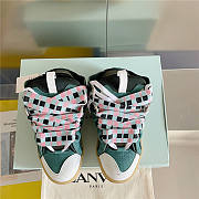 Lanvin Curb Lace-up Sneakers Pink Green - 2