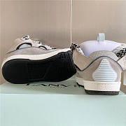 Lanvin Curb Lace-up Sneakers White Grey - 5