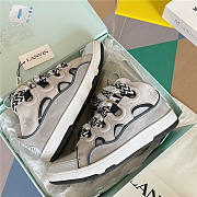 Lanvin Curb Lace-up Sneakers White Grey - 2