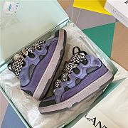 Lanvin Curb Lace-up Sneakers Purple - 4
