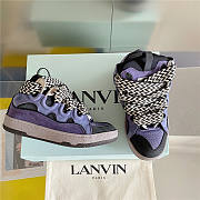 Lanvin Curb Lace-up Sneakers Purple - 3