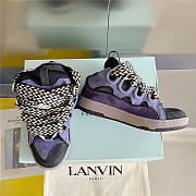 Lanvin Curb Lace-up Sneakers Purple - 2