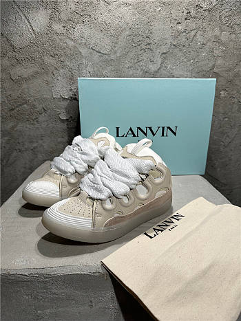 Lanvin Curb Sneaker White Beige