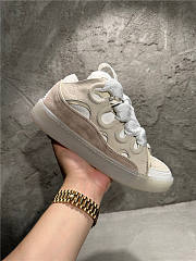 Lanvin Curb Sneaker White Beige - 6