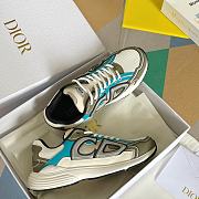 Dior B30 Sneaker Blue and Green Technical Fabric - 3