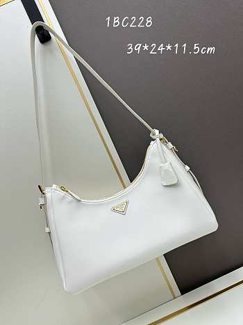 Prada Aimée Leather White Size 39x24x11cm