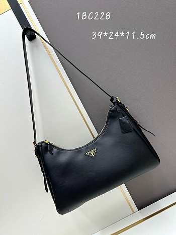 Prada Aimée Leather Black Size 39x24x11cm