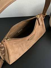 Prada Aimée Suede Bag Caramel Size 31x18x10cm - 3