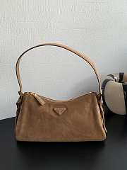 Prada Aimée Suede Bag Caramel Size 31x18x10cm - 2