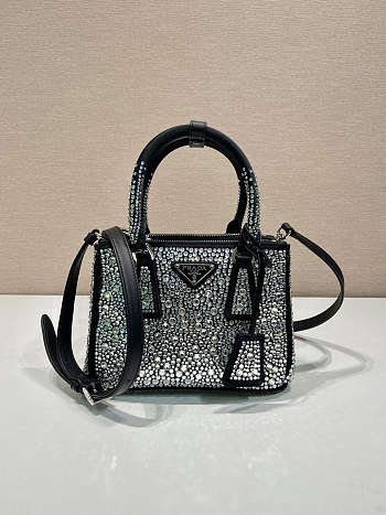 Prada Crystal Galleria P31622 Size 18x12x8cm