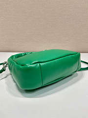 Prada Soft Mini Leather Tote Bag Green Size 21x12x6cm - 5
