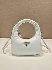 Prada Soft Mini Leather Tote Bag White Size 21x12x6cm - 1
