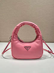 Prada Soft Mini Leather Tote Bag Pink Size 21x12x6cm - 3