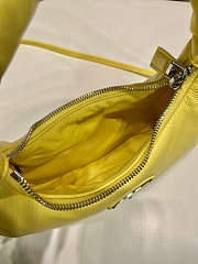 Prada Soft Mini Leather Tote Bag Yellow Size 21x12x6cm - 5